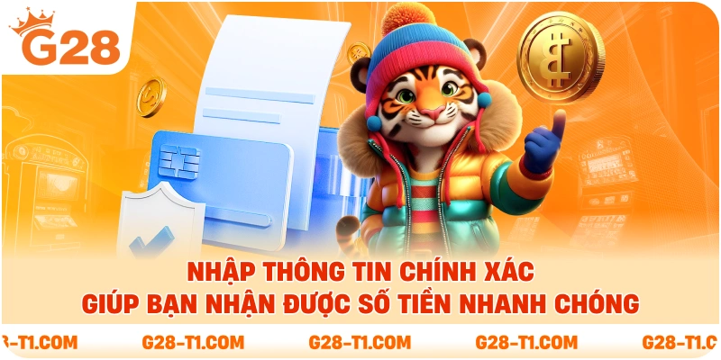 Nhập thông tin chính xác giúp bạn nhận được số tiền nhanh chóng